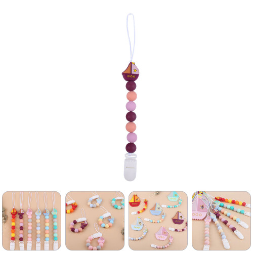 Teether Bébé Silicone Rouge Clip Durable Confortable 2