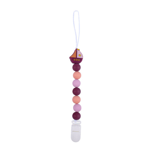 Teether Bébé Silicone Rouge Clip Durable Confortable 1