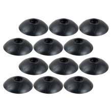 24Pièces Disques Anti- Bâtons Randonnée Embouts Caoutchouc Noir