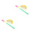 2Ensembles Pinata Fruit Citron Durable Décoration Fête Enfants 3