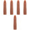 5Pièces Faux Doigts Flexibles Silicone Durable Marron 6