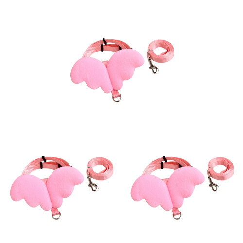 3Pièces Laisse Rose Aéré Anti- 1