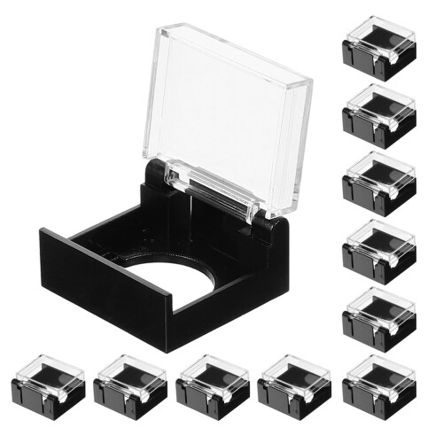 80Pièces Capuchons Boutons Transparent Protection Extérieur 1