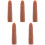 5Pièces Faux Doigts Flexibles Silicone Durable Marron 5