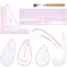 1Set Multifunctionele Plastic Naaimatenset Met Franse Curve Voor Stof