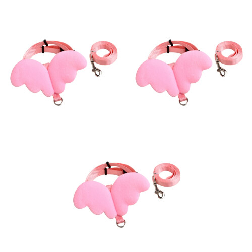 3Pièces Laisse Rose Aéré Anti- 2