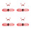 4Sets Rood Ladybug Vleugels Hoofdband Carnavalsfeest 6