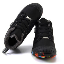 2St Kids Snow Boots Zwart Met Gezellige Voering En Rubberzool