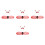 4Sets Rood Ladybug Vleugels Hoofdband Carnavalsfeest 8