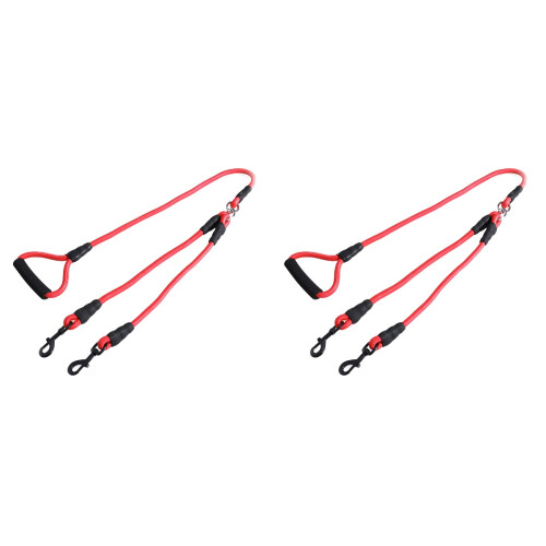 2Pcs Pulling Rope Double Head Durable Pet Traction Strap 1