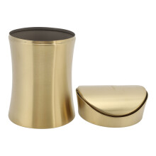 304 Edelstahl-Komposteimer für den Desktop, kleiner Abfalleimer mit Deckel, 0,5 l