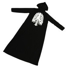 2St Unisex Zwarte Luminous Skelet Robe Halloween En Cosplay