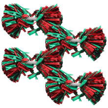 4St Metallic Pet Pom Poms Met Handvatten Voor Cheerleading En Dansteam