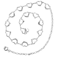 Metalen Zilveren Kettingriem Dames Jurk Elegant