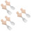 3Sets Baby Eetset Met Ergonomische Siliconen Lepels En 5
