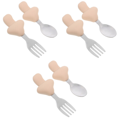 3Sets Baby Eetset Met Ergonomische Siliconen Lepels En 1