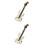 2St Modieuze Broche Gitaar Design Kleurrijk Accessoire 4