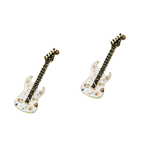 2St Modieuze Broche Gitaar Design Kleurrijk Accessoire 2