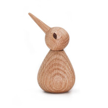 Spiked-Billed Bird  Gift of Pure Handmade Solid Wood Decoration in Nordic Denmark Puppet Wood Carving Bird,A