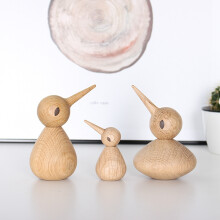 Spiked-Billed Bird Gift of Pure Handmade Solid Wood Decoration in Nordic Denmark Puppet Wood Carving Bird,A