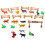 2Sets Durable Plastic Miniature Farm Animals and Tools Playhouse Decor 3