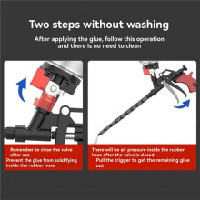 No-Clean Foam Glue Gun, All-Metal Extended Polyurethane Foam Glue Gun, Grouting and Sealing Agent Spray Gun
