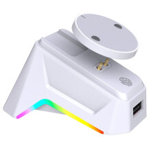 Wireless Mouse Magnetic Charging Base with Breathing Light Effect for or GPW4 Second Generation White