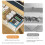 Storage Table Shelf Storage Box Pull Out Storage Box Hanging Under Desk Drawer Large Capacity Undertable Drawer White 9