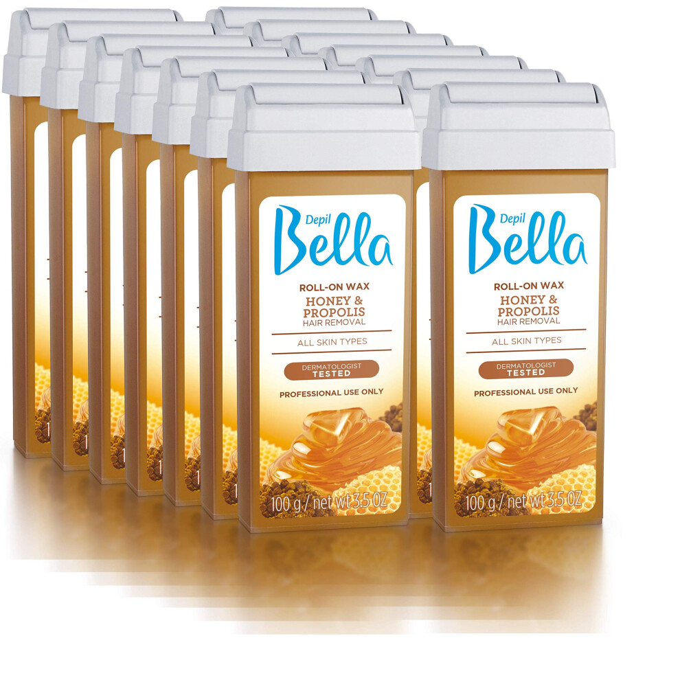 Depil Bella Roll On Wax Honey And Propolis Depilatory | Body Waxing, Hair Removal Wax-Cartridge | For Men And Women | Home Self Waxing | Sensitive Ski