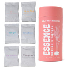 Relax Away Essence Shower Steamers 6 Pack - Essential Oil Aromatherapy - Tranquil, Citrus Mist, Breathe Ease, Teak Grove, Soft Slumber, Zest - Rejuven