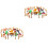 2Sets Durable Plastic Miniature Farm Animals and Tools Playhouse Decor 5