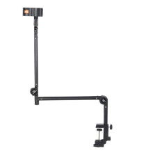 Foldable Recording Microphone Holder Suspension Boom Scissor Arm Stand Holder with Mic Clip Table Mounting Clamp
