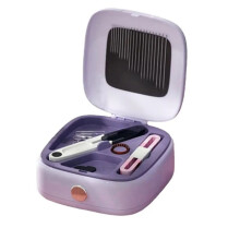 Thread and Needle Kit Magnetic Needle Thread Box with 16 Colors of Sewing Thread 20 Needles Portable Double Layer B