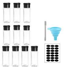 Spice Bottle Set for Spices Salt and Pepper Seasoning Bottle Spice Organizer Condiment Storage Jar Set 10pcs