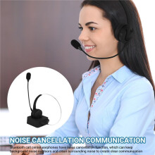 Wireless Headset with Mic, Charging Base, Hi-Fi Noise Cancelling Headphones for PC and Laptop