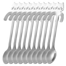 10Pc Stainless Steel Cat Coffee Spoons Cute Cat Modeling Teaspoon Ice Cream Dessert Spoon Kitchen Tableware Gadgets