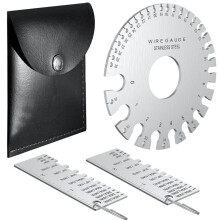 Professional Wire Gauge Measuring Tool, Metal Gauge Thickness Tool, Thickness Gauge and Double Sided Round Plate Gauge A