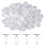 80 Pack Removable Transparent Wall Hanger Self-Adhesive Ceiling Hooks for Hanging Sticky Ceiling Hooks 1