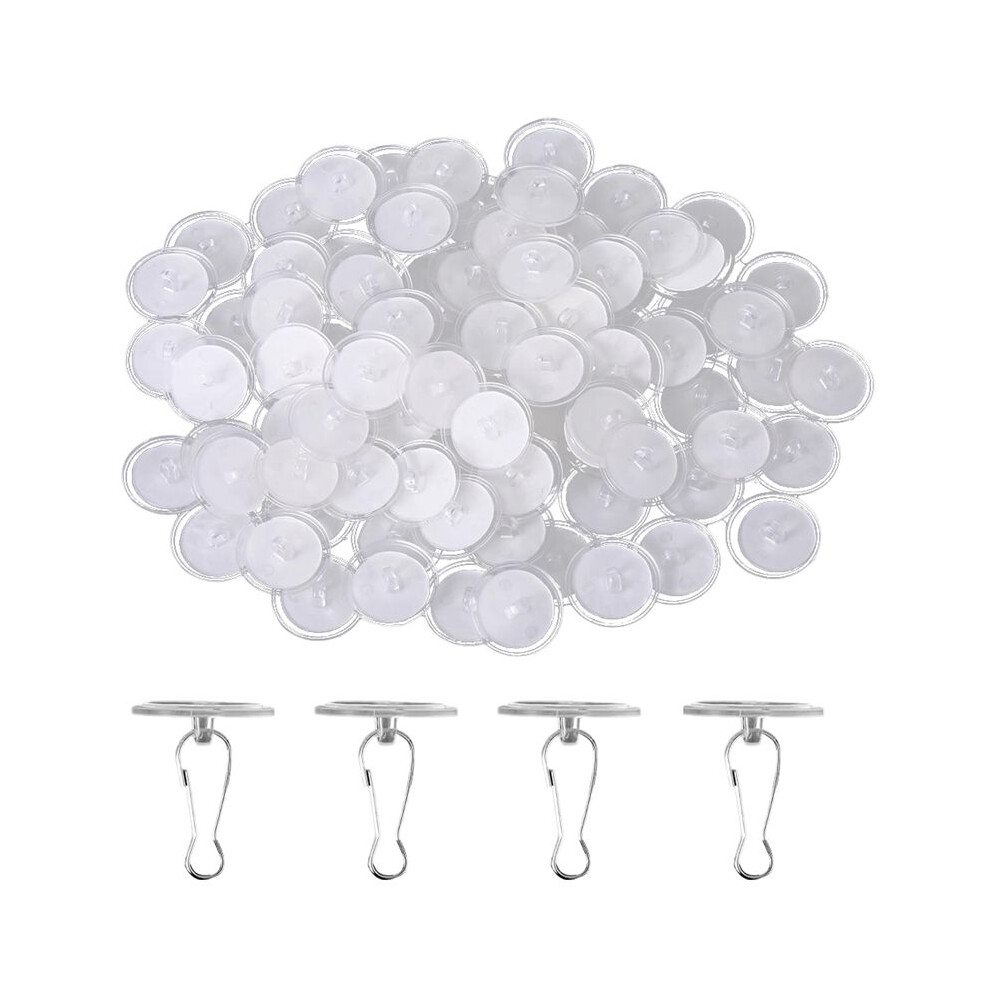 80 Pack Removable Transparent Wall Hanger Self-Adhesive Ceiling Hooks For Hanging Sticky Ceiling Hooks 4713487881913