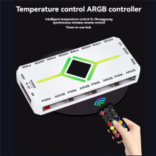 5V 3 Pin ARGB Controller Cooling Fan Hub PWM Fan Hub PWM ARGB Fan Hub for ARGB Computer PC Case Fan Black
