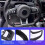 Carbon Fiber Steering Wheel Decorative Frame Rline Button Frame for   7 MK7  B8  MK2 A 5