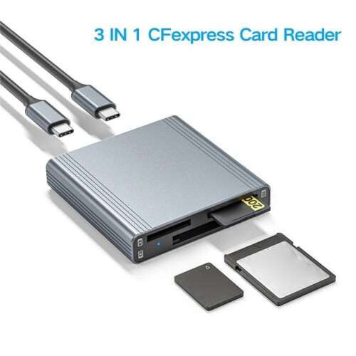 Card Reader for CFexpress Type A + Type B +  Memory Card 3-In-1 High Speed 10Gbps Data Transfer USB 3.1 Gen 2 2