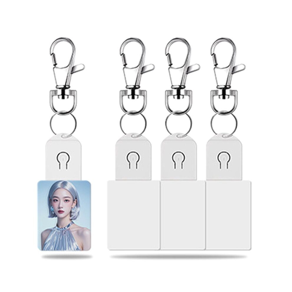 4Pcs Led Sublimation Blank Keychain Acrylic Lighted Transfer Diy Crafts Fall Thanksgiving Christmas Keychain Gift B 4712522563012
