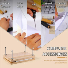 Book Press, Book Binding Kits,Bookbinding Supplies,Book Binding Kit for Beginners Bone Folder Tool for DIY 7.9x11.6 Inch