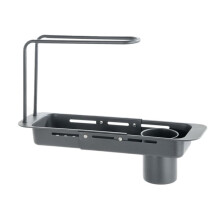 Stainless Steel Draining Rack Expandable Sponge Holder for Kitchen Sink Dish Drying Rack for Kitchen Counter A