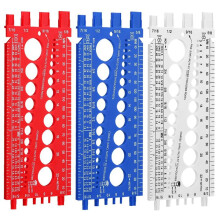 3 Stuks Moer Bout Draadmeter Plastic Metrische en Standaard Maatmeter Bout Maatmeter en Draad Identificatiemeter