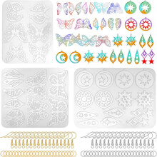 143Pcs Resin Earring Mold Kit Silicone Resin Molds Resin Molds for Jewelry,DIY Art