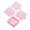 Stencil per Note Adesive Compatibile con Post Notes, Base per Blocchi Adesivi 3x3 con 2 Stencil Inclusi, Organizer per Blocco Note Rosa 1