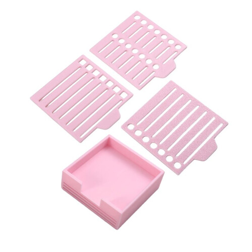 Sticky Note Stencil Compatible with Post Notes,3x3 Sticky Pads Base with 2 Stencils Included,Memo Pad Organizer