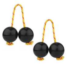 1 Par Rytmbollar, Shaker Cup-Instrument Klassiska Afrikanska Skallror Handslagverksinstrument (Svart)